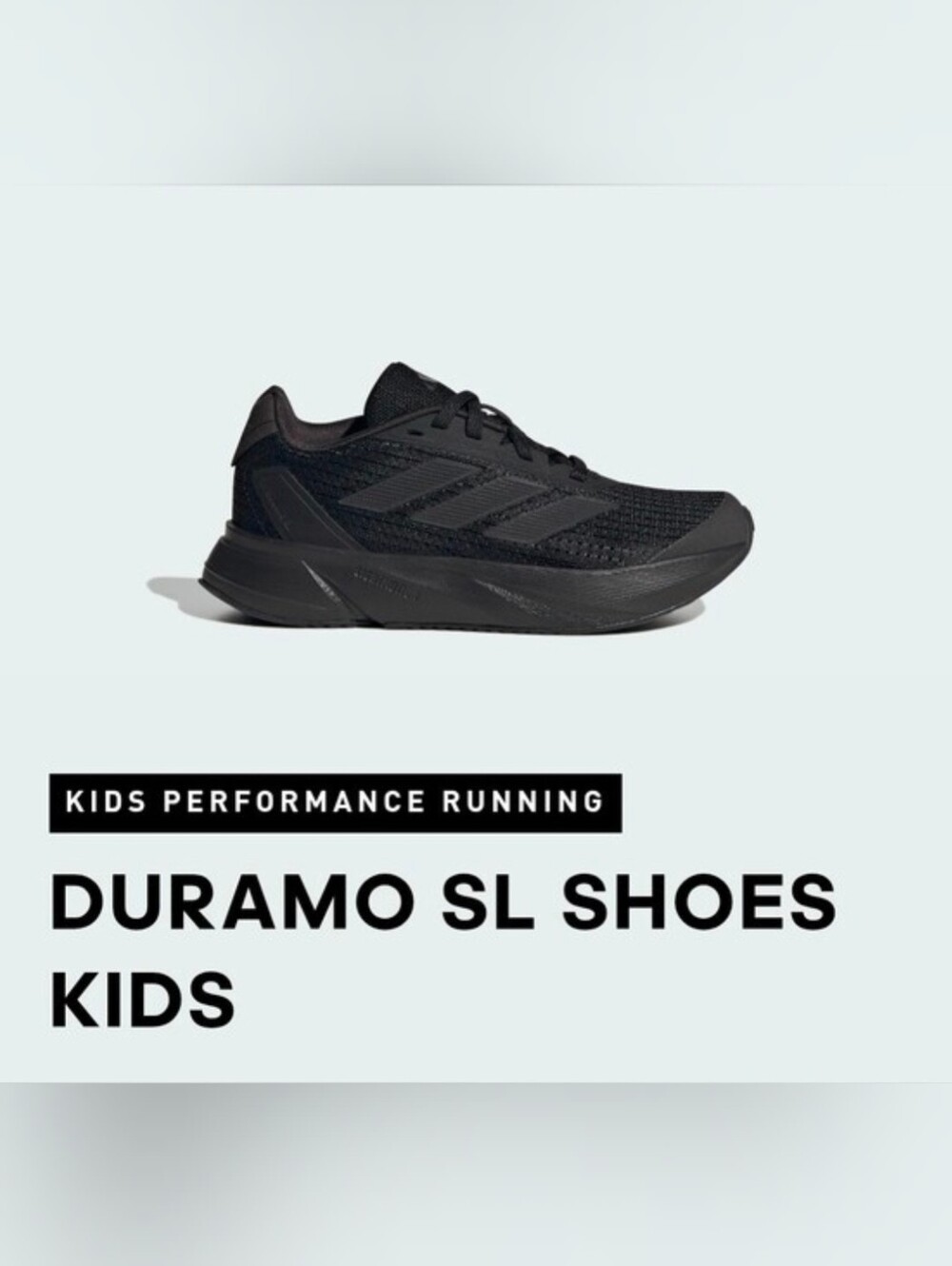 Boys Adidas Duramo SL Black Sneakers Sz 5